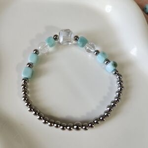 Handmade Stretchy Larimar Bracelet